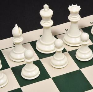 Jeu d'échecs Staunton professionnel de qualité supérieure, hauteur du roi 3,75 pouces, noir et blanc ivoire, en plastique, au meilleur prix - Product Image 5