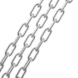 1/8\" X 100 Proof Tested Zinc Plated Coil Chain 330 Lbs Safe Working Load Galvanized Two <b>Quick</b> <b>Links</b> Premium Chains Product - Product Image 6