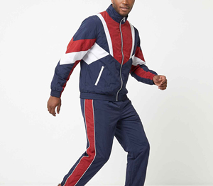 Conjunto Deportivo 2 en 1 para Hombre, Impermeable, con Bloques de Color, Cierre de Cremallera, Estilo Deportivo, Secado Rápido, Chaqueta y Pantalones de Nailon - Product Image 5