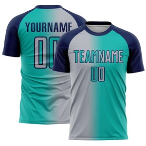 Camiseta de fútbol sublimada negra con logo personalizado, patrón geométrico, absorción de humedad, camiseta impresa con el nombre del equipo para hombre - Product Image 2