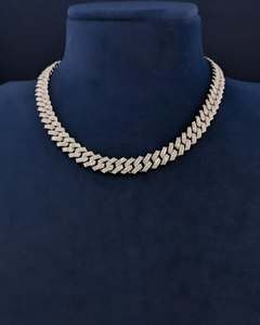 Collar Cubano de Plata S925 con Moissanita, Listo para Enviar en 2026, Gran Venta, Apto para Hombres y Mujeres - Product Image 1