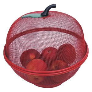 Durable Apple Shaped Fruit and <b>Vegetable</b> Basket with Mesh Cover for Kitchen, Multi-Purpose <b>Stand</b> with Protective Net - Product Image 2