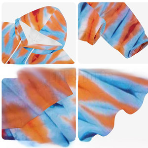 Sweat à capuche tie-dye pour homme en coton épais, style streetwear moderne, pour la vente en gros de vêtements - Product Image 2