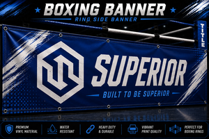 Custom Event Boxing Ring Side <b>Banner</b> with Strong Reinforced Grommets - Product Image 2