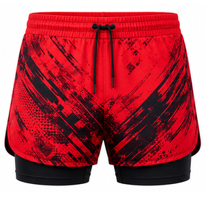 Short de bain décontracté personnalisé pour homme, écologique, avec poches zippées imperméables, séchage rapide, léger, cordon de serrage, pour la plage - Product Image 1