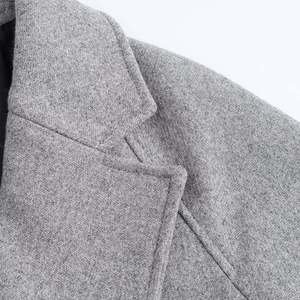 Elegante Abrigo Largo de Algodón y Lana, Chaqueta de Invierno, Corte Entallado, Gabardina de Moda para Mujer, Ropa Casual - Product Image 6