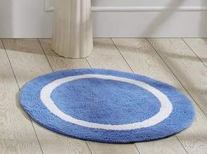 Alfombra de Baño Contemporánea 100% Algodón, Suave, Absorbente y Lavable a Máquina, con Bambú Sólido para Baños y Duchas Modernos - Product Image 3