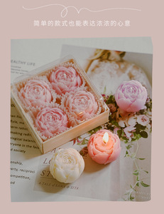 Valentine's Day <b>Gift</b> Rose <b>Candle</b> Romantic Scented Soy Wax <b>Candle</b> Premium Rose Scented Valentine's Day <b>Gift</b> <b>Candle</b> Handmade Rose - Product Image 6