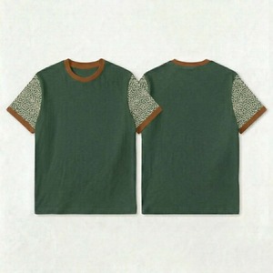 T-shirt uni teint en pièce pour homme, manches courtes, délavage vintage, 100 % coton, basique, anti-boulochage, coupe ample, Pakistan - Product Image 1