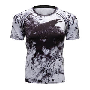 เสื้อยืดออกกำลังกายฟิตเนสแขนสั้นสำหรับผู้ชาย เสื้อวิ่งคุณภาพพรีเมียม พิมพ์ลายอย่างดี เสื้อรัดรูปสำหรับผู้ชาย - Product Image 3
