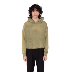 Sweat à capuche personnalisé vintage surdimensionné en molleton 100 % coton, avec design vieilli délavé à l'acide et logo uni teint, idéal pour l'hiver - Product Image 2