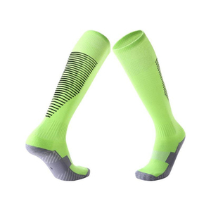 Knee High Football <b>Socks</b> Green Striped Breathable Spandex <b>Polyester</b> Adults Soccer Sports <b>Socks</b> Summer Regular Style Soccer <b>Socks</b> - Product Image 1
