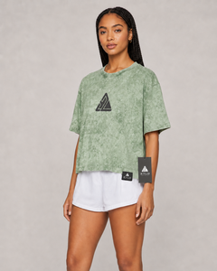 T-shirt Femme Coupe Droite Col Rond Délavé à l'Acide Broderie Personnalisée Logo Style Urbain Été 100% Coton – Meilleure Vente - Product Image 3