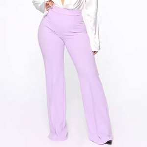 Nouveau pantalon large tendance pour femme, taille haute, respirant, pour le travail, OEM ODM - Product Image 4