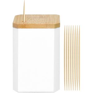 1 Pack of 1200 Round Double-Side Point Teeth <b>Toothpick</b> Holders for Food Picks Appetizers Cocktails Fruits Oils - Product Image 1