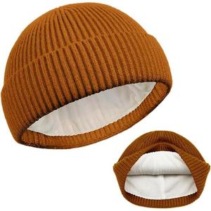 Gorro de algodón suave de alta calidad, gorro de calavera de punto de invierno elegante para otoño e invierno, gorro cálido de moda - Product Image 1