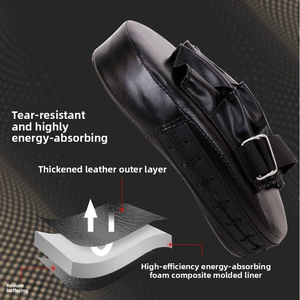 Professional Boxing Focus Pads Premium Leather MMA Punch Mitts Striking Target Shields for <b>Coach</b> Training - Product Image 6