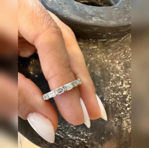 <b>Emerald</b> Cut Lab Grown Diamond Luxury <b>Ring</b> For Women 925 <b>Silver</b> Engagement Wedding Gift With IGI SGL Certification 2 Carat Stone - Product Image 6