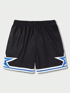 Shorts de basketball personnalisés pour hommes, respirants, en maille 100% polyester, grandes tailles, logo personnalisé, antibactériens, séchage rapide, fermeture à cordon. - Product Image 6