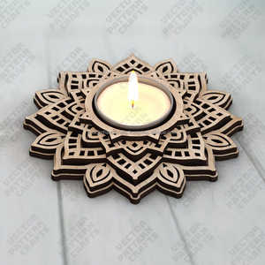 Soporte de luz en T de bambú ecológico hecho a mano para decoración sostenible del hogar y uso de regalos - Product Image 5