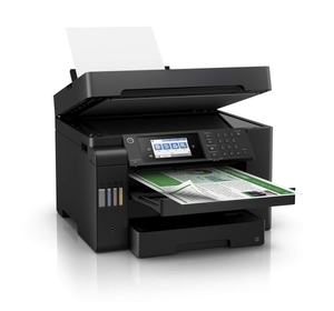 Imprimante jet d'encre couleur tout-en-un EcoTank L15150 A3, connectivité USB 2.0, impression réseau, mémoire 128 Mo, usage moyen, 12 pages par feuille - Product Image 1
