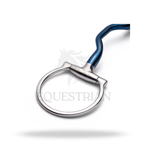 Mors à anneau en D à pointe basse Mullen pour cheval, équipement d'équitation - Product Image 4