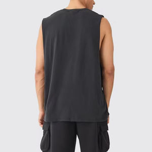 Camiseta sin Mangas de Alta Calidad 100% Algodón con Estampado Gráfico DTG y Lavado Ácido para Hombre, Corte Holgado, Venta al Por Mayor, Camisetas Personalizadas para Hombre - Product Image 2