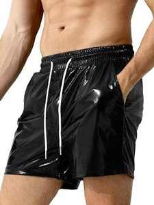 Pantalones Cortos Cargo de Lona y Cuero para Hombre, Cintura Media, con Cordón, Transpirables, Impermeables, Ecológicos, de Secado Rápido, con Bolsillos, Cortos - Product Image 3