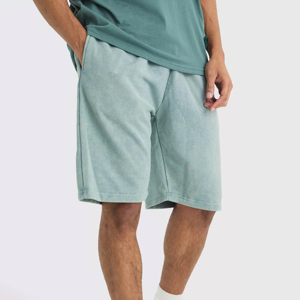 Nouvelle Arrivée Promotionnelle : Short Homme Uni Délavé à l'Acide, Respirant, Décontracté, Faible MOQ - Product Image 4