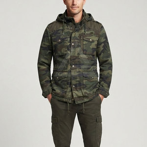 Chaquetas Utilitarias de Camuflaje para Hombre, Chaquetas de Campo con Capucha, Ropa de Trabajo con Múltiples Bolsillos para Caza, Camping, Senderismo y Viajes - Product Image 3