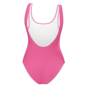 Traje de Baño Rosa de Una Pieza para Mujer, Traje de Baño con Estampado Personalizado, Traje de Baño Moderno y Cómodo para la Playa, Ropa de Verano Elegante para Fiestas en la Piscina - Product Image 4