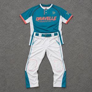 Premium Men's <b>Softball</b> <b>Uniform</b> <b>Custom</b> Team Jersey Integrated Belt Loop Double Layer Reinforced Knee Pants Pro Durability Set - Product Image 1