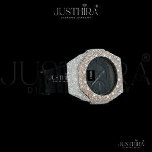 Reloj Cuadrado de Cuarzo con Bisel de Cristal de Zafiro y Diamantes, Estilo Hip-Hop, Unisex, de Lujo, Clásico, Antiguo, para Negocios, con Caja de Aleación de Plata - Product Image 3