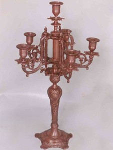 Ornate Metal Seven Arm <b>Candelabra</b> Fancy Decorative Candle Holder for Home Decoration Durable Centerpiece - Product Image 1