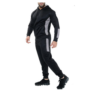 ชุดวอร์มผู้ชาย แขนยาว แจ็คเก็ตซิปเต็มตัว และกางเกงขายาว ชุดออกกำลังกาย 2 ชิ้น ชุดวอร์มกันลมสำหรับผู้ชาย - Product Image 1