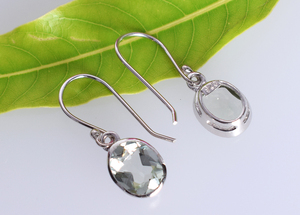 Venta al por Mayor de Pendientes de Plata de Ley 925 100% Pura con Gancho, Gema de Amatista Verde, Joyería Fina, Proveedor y Fabricante Indio - Product Image 5
