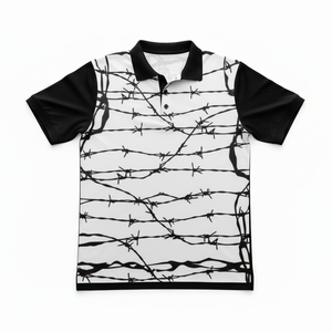 Polo de golf personnalisé avec logo OEM imprimé par sublimation, polo personnalisé pour homme, polo de sport à séchage rapide pour homme. - Product Image 5