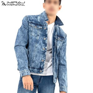 Service OEM ODM, dernières tendances, logo personnalisé imprimé, best-seller, tissu doux au toucher, vestes en jean pour hommes, vêtements d'extérieur - Product Image 3