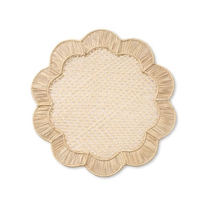 Elegant Floral Shaped Rattan <b>Placemat</b> and Charger Plates From Vietnam Factory for <b>Dining</b> <b>Table</b> Set of Mats & Pads - Product Image 2