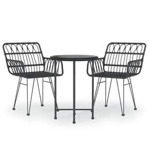 Conjunto de Comedor para Jardín en Negro - Product Image 2