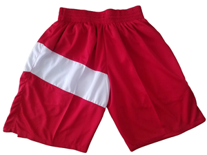 Shorts de basket-ball pour hommes de haute qualité, vintage, à taille élastique, double maille, broderie, avec poches zippées - Product Image 4