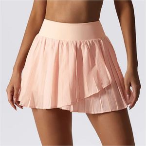 Women's Light Blue High Waist Pleated <b>Mini</b> Skirt Chiffon Sporty Summer Solid Color Breathable Digital <b>Printing</b> Polyester Design - Product Image 2