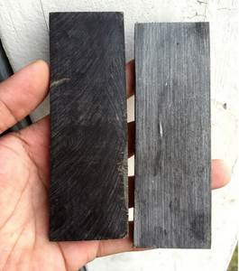 Hand Polished <b>Black</b> Buffalo Horn <b>Sheet</b> Material <b>Flat</b> Scale Pair for Knifemaking Repair Work and Artistic Applications - Product Image 1