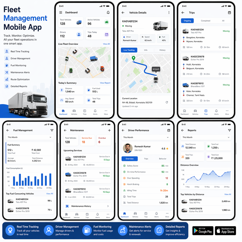 Real Time Logistics Tracking Mobile App