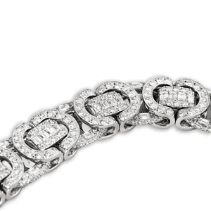Moissanite Silver <b>Chain</b> Necklace <b>Iced</b> <b>Out</b> Link Necklace Luxury Hip Hop Fashion Jewelry For Men Women Gift - Product Image 4