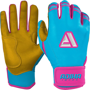 ถุงมือตีเบสบอลแบบข้อมือสั้น สีฟ้าชมพู ป้องกันการลื่น ปิดด้วยแถบตีนตุ๊กแก คุณภาพสูง ผลิตโดย Adiha impex - Product Image 3