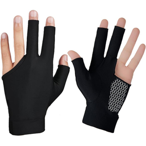 Three Finger Snooker Gloves Open Thumb Index Design Maximum Dexterity Precision Cue Alignment Pool - Product Image 1