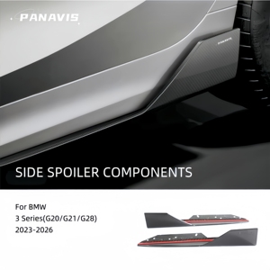 PANAVIS - Juego de faldones laterales de fibra de carbono seca para BMW Serie 3 G20 G21 G28 LCI 2023-2026 - Product Image 1