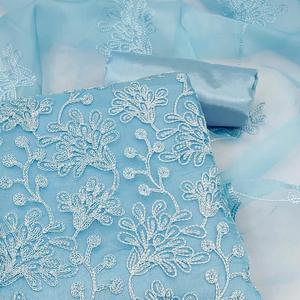 Elegant <b>Polyester</b> Net Embroidery <b>Fabric</b> for Wedding Dresses Couture Fashion Garments Bags Home Textile and Swimwear Design - Product Image 1