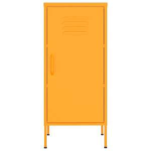 Armoire de rangement moyenne en acier jaune moutarde pour salon - Product Image 3